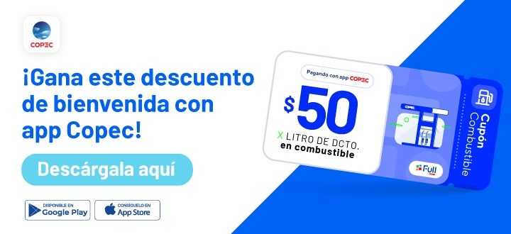 Descuento bienvenida app Copec